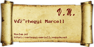 Várhegyi Marcell névjegykártya